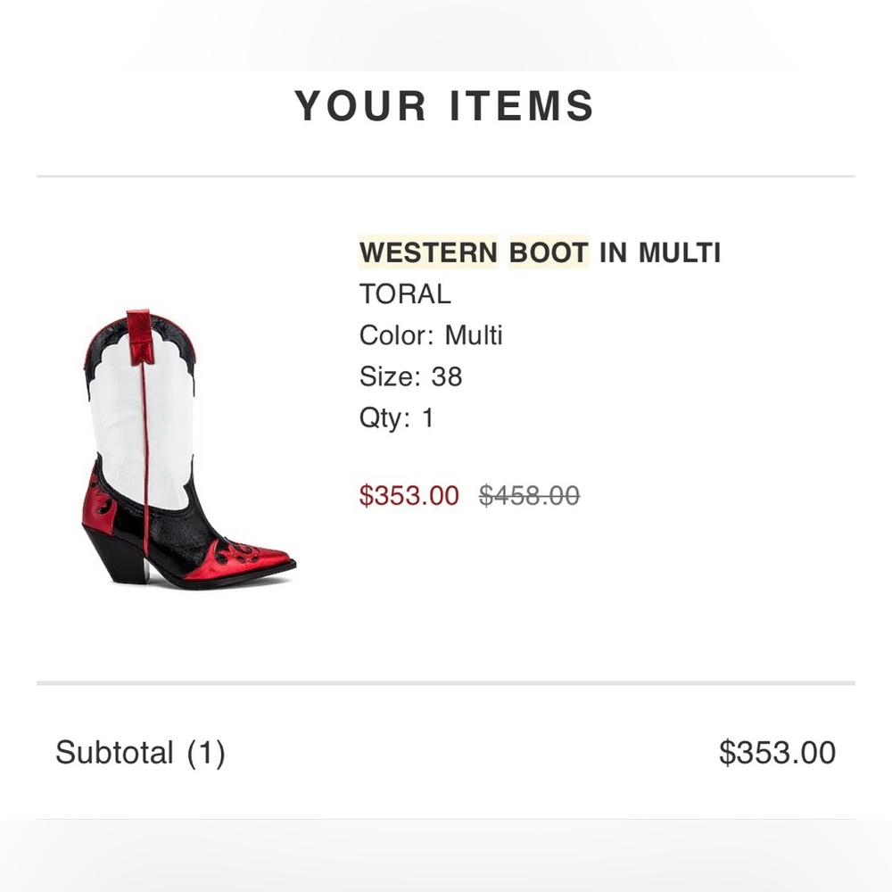 BRAND NEW!! Revovle Western boots. Worn once. Like new. Great condition. - Picture 6 of 6